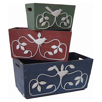 Wood Flower Pots